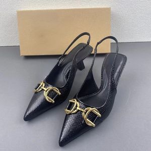 Chaussures Femme Designer Fashion Sexy Sandales d'été Mules à talon chaton noires pour femmes à talons hauts - Product Image 2