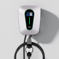 Station de recharge AC pour véhicules électriques 7KW GBT 380V Wallbox avec application Tuya, démarrage par carte RFID, câble de 5M, IP65 pour usage domestique et commercial