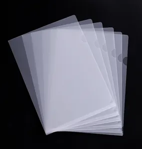 Couverture de livre en PVC Transparent et en forme de L, couverture en plastique