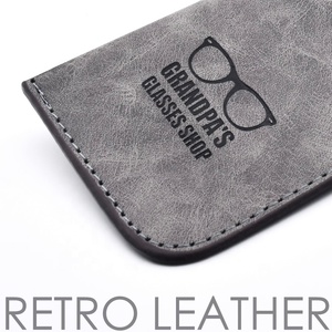 Fábrica al por mayor diseño simple clásico negro marrón PU cuero gafas bolsa caso logotipo personalizado resistente a la abrasión lectura - Product Image 5