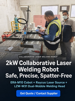 Bras de robot de soudage laser 6 axes, moteur, charge utile 10 kg, source de fibre haute puissance, capteurs de suivi de précision, portée 1400 mm, 0,05 mm