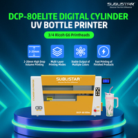 SUBLISTAR 3 PCS Ricoh G6 360 °   Impresora UV Rotativa para Botellas, Impresora UV Cilíndrica para Impresión de Superficies en Relieve con Envoltura Completa