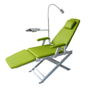 Portatile dentale pieghevole sedia dentista operante lampada a LED <span class=keywords><strong>unit</strong></span>à di turbina con ceramica sputacchina e vassoio - Product Image 3