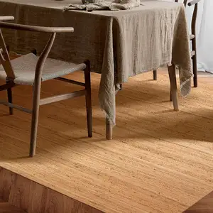 שטיח אזור קלוע יוטה ארוג ביד שטיח סיסל שטיח ניטרלי קלוע שטיחי ויניל