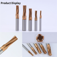 Fresa de extremo de roscado de 4 flautas HRC55 de carburo sólido duradero HANDERK con diente completo para herramienta de corte CNC
