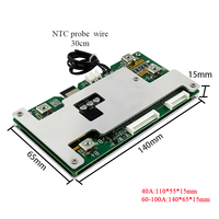 Sistema de Gestión de Baterías Inteligente YDE 24V 48V 60V 6S-20S LiFePO4 Li-ion 100A 200A con UART BT CAN RS485