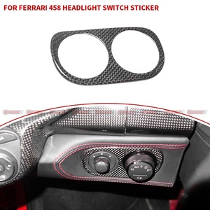 Adhesivo para Interruptor de Faros Delanteros de Auto, Estilo OEM, Fibra de Carbono Seca de Calidad Increíble, para Piezas de Carrocería de Ferrari 458 - Product Image 4
