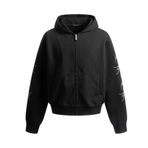 Felpa con cappuccio vintage 2026 da uomo, nuova collezione, stile hip hop americano, streetwear, con zip, oversize, <span class=keywords><strong>cardigan</strong></span> alla moda, giacca con cappuccio trendy - Product Image 2