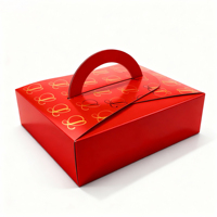 Boîte à gâteau en carton personnalisée avec logo pour anniversaire, emballage pour cupcakes, pâtisserie, boulangerie, boîte à gâteau en papier avec poignée et fenêtre