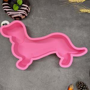 Moule 3D en silicone à cavité unique en forme de chien, moule <span class=keywords><strong>teckel</strong></span> en silicone pour décoration de gâteau, moule à pâtisserie - Product Image 6