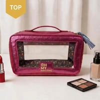 Sac de rangement de luxe moderne pour Mahjong et Poker, écologique, imperméable, pliable, en PVC transparent, style américain, avec fermeture éclair et franges
