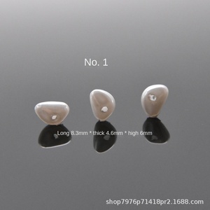 Perla plana de forma Barroca de <span class=keywords><strong>8mm</strong></span> artesanal de Corea del Sur, Perla de imitación de forma irregular para joyería, accesorio de perlas sueltas - Product Image 6