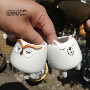 Vaso di fiori in ceramica piccolo succulento vaso decorativo per piante da interno Panda rosso moderno Kit idroponico creativo personalizzato - Product Image 4