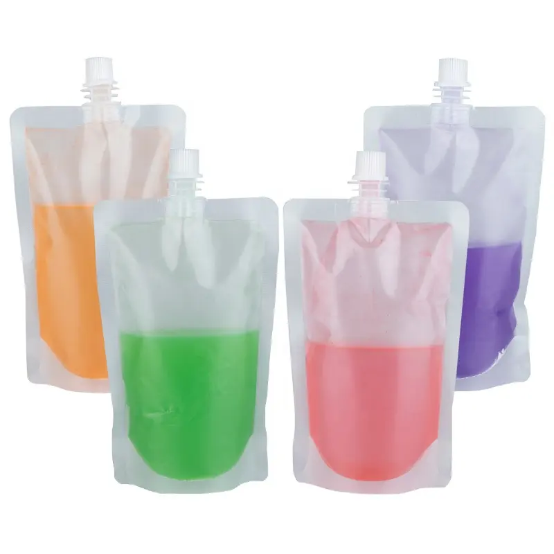 100 ML plastik likör çantası içecek suyu ambalaj çanta kullanımlık emzik torbalar soğuk sıcak içecekler