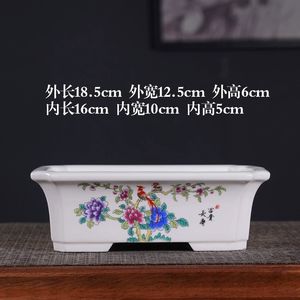 <span class=keywords><strong>Vasi</strong></span> per Piante Bonsai da Interno in Ceramica con Pittura a Inchiostro <span class=keywords><strong>di</strong></span> Paesaggio - Product Image 2