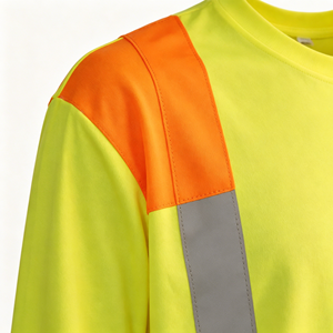 Hi Vis Custom Work Ware Shirts Camisas De Construccin Reflective Safety Clothing Long Sleeve Polyester Work Shirts for Men - Product Image 4