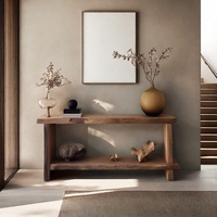 Table Console d'entrée de ferme Table en bois massif Table de foyer Vintage longue et étroite pour salon