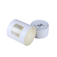 Tube en papier kraft de taille personnalisée de luxe Tubes en carton cylindriques de luxe Affichage PVC Fenêtre transparente pour l'emballage du café et du thé
