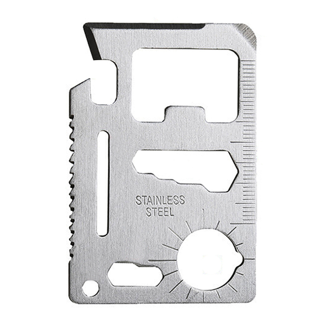 Baiyuheng Stainless Steel Multifunction Outdoor Camping Logo Plastic Multi Purpose Credit Survival Multitool Tool Card