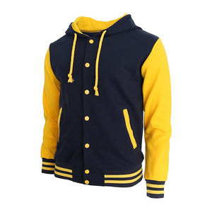 Chaqueta Varsity con Capucha para Hombre, Personalizable con Logotipo, Etiqueta Privada, Ligera, Transpirable, de Secado Rápido, Cuello Alto - Product Image 2