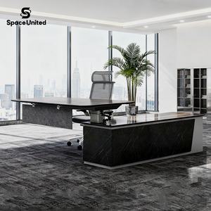 Meubles de bureau de direction modernes de luxe SpaceUnited Bureau d'<span class=keywords><strong>ordinateur</strong></span> en forme de L Bureau de direction de PDG - Product Image 2