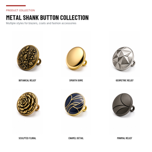 Boutons décoratifs ronds en métal écologiques pour manteaux et vestes avec placage de logo personnalisé et finitions émaillées - Product Image 2