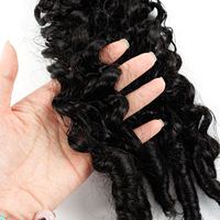 Extensions de cheveux bouclés birmans en gros d'usine, mèches de fibres mixtes, couleur naturelle, fournisseur de tissages bouclés