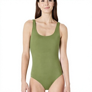 Wholesale Womens Classic One Piece Swimsuit Scoop Neck <b>Tummy</b> <b>Control</b> Stretch Swimwear Quick Dry Beach Bathing Suit Ready to Ship - Product Image 1