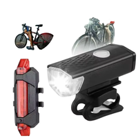 Hochleistungs-LED Wasserdichte USB-Aufladbare Fahrradbeleuchtung Kombination Lenkermontage PC Wiederaufladbare Batterie Beliebte Wahl