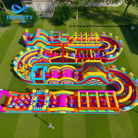 Parcours d'obstacles gonflable géant, équipement certifié CE pour adultes, enfants, team building, événements sportifs