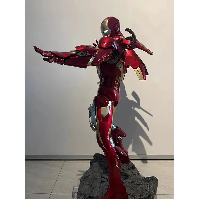 Diskon besar figur aksi Marvel figur Avengers Spider-Man Iron MK 7 asli kartun kustom dengan dudukan