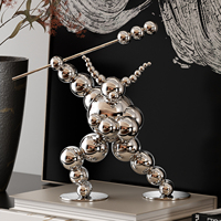 Décorations pour la maison Sculptures modernes en acier inoxydable Artisanat en métal de qualité supérieure Cadeaux d'anniversaire Accessoires de bureau pour le bureau