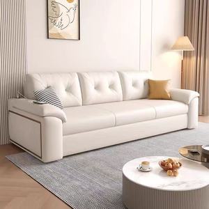 Canapé <span class=keywords><strong>convertible</strong></span> moderne 3 places avec cadre métallique, tissu inclinable, pliable, extensible, rangement, housse amovible et lavable pour salon - Product Image 1