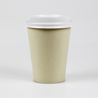 PLA/PE jetables biodégradables imprimés conçoivent les tasses en bambou compostables de papier de pulpe avec des couvercles