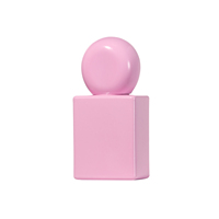 Botol Kaca Cat Kuku 10ml Warna Pink, Tutup Sekrup Silinder, Menerima Cetak Logo Kustom, Grosir Pabrik, Botol Kosong Gel Polish