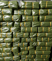 Bâche en PE verte, tissu tissé imperméable anti-UV pour le camping, bâche de sol, abri pour animaux de compagnie.
