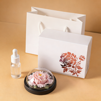 Diffuseur d'huile parfumée en céramique de style chinois de luxe en forme de pivoine 50 ml Coffret cadeau avec parfum élargi pour usage au bureau