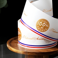 Rouleau de protection alimentaire transparent jetable et compostable sur mesure, feuille plastique transparente pour gâteaux, mousses au chocolat et autres préparations.