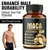 Capsules de Maca et Ginseng OEM, Mélange Puissant et Efficace, Maca Premium pour Homme avec Ashwagandha, Complexe Herbal Fortifiant au Ginseng