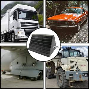Cales de pneu d'arrêt de roue en caoutchouc haute résistance <span class=keywords><strong>cale</strong></span> bouchon de pneu antidérapant anti-roulis voiture Van camion <span class=keywords><strong>camping</strong></span>-<span class=keywords><strong>car</strong></span> bloc d'arrêt de stationnement - Product Image 5