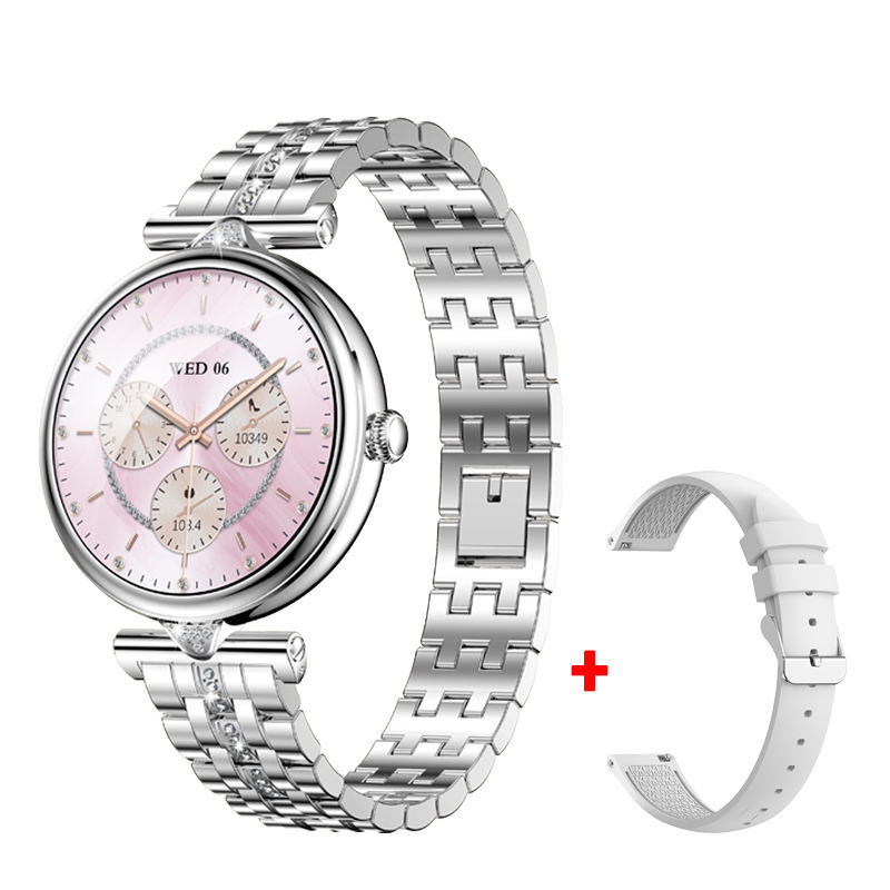 Acier argenté + silicone argenté