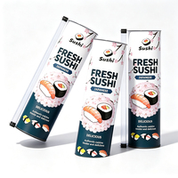 Tube en papier pour emballage de sushi, prix de gros, qualité alimentaire, impression de logo personnalisé, pour emporter