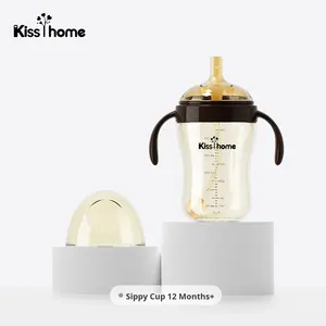 <span class=keywords><strong>Biberon</strong></span> PPSU pour bébé avec poignée en silicone, large ouverture, pour nouveau-né, tasse à eau avec paille - Product Image 1