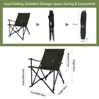 Chaise pliante Areffa en nylon et fibre de carbone - Ultra-légère et portable pour le camping, la randonnée, la pêche, la plage, les pique-niques, l'utilisation en extérieur