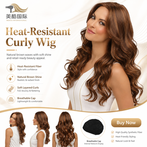 <span class=keywords><strong>Perruque</strong></span> brésilienne bouclée, mélange de cheveux vierges Remy et de fibres thermiques, qualité contrôlée, 22-30 pouces, pour la vente en gros aux salons et l'approvisionnement sous marque privée - Product Image 1