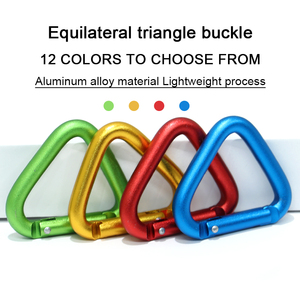 Listo para enviar al por mayor: Mosquetón triangular de 50 mm, piezas para bolsos, mosquetón de aleación de aluminio, llavero para camping y senderismo - Product Image 5