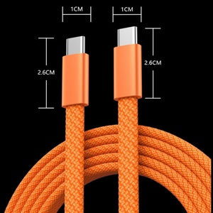 Câble de charge rapide PD60W en alliage de zinc à 48 brins tressés plats 3A pour <span class=keywords><strong>iPhone</strong></span> Samsung Huawei et Xiaomi - Product Image 6