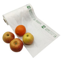 Vente chaude, sac de courses de supermarché de haute qualité, sac en plastique en rouleau continu pour supermarchés, sacs à légumes, supermarché