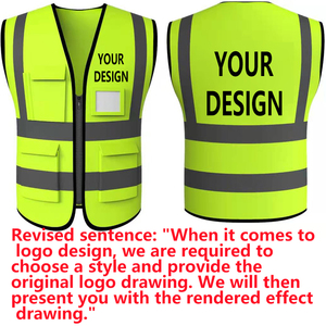 Gilet de sécurité certifié ANSI Classe 1, imperméable, avec bande réfléchissante de 5 cm, logo, en polyester - Fourniture d'usine de vêtements de travail - Product Image 6
