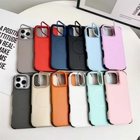 Coque de téléphone robuste antichoc avec béquille pour objectif pour iPhone 17 16 15 14 13 Accessoires de protection pour téléphone avec étui magnétique
